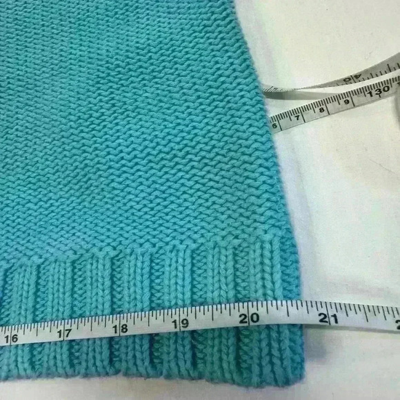 Lane Bryant turquoise blue v neck cotton sweater size 14 / 16 long sleeve knit - Picture 8 of 10